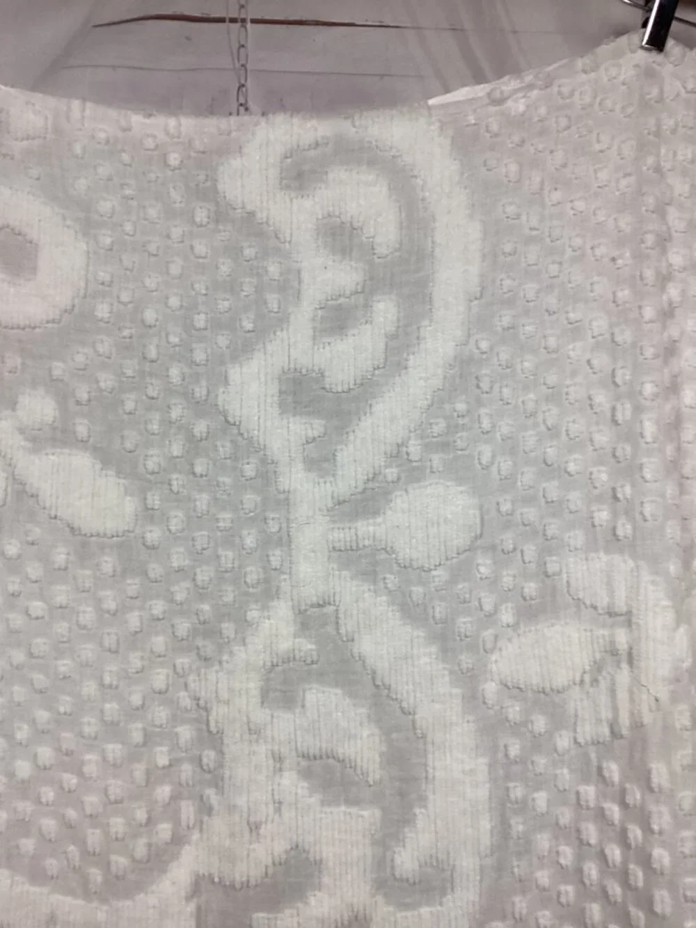Vintage White Comforter Cover Swiss Dot Fringe